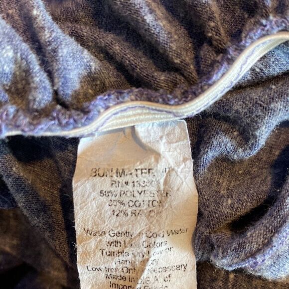 Love Is Infinite Small Ruched Top Double Neckline Blue Maternity - Picture 6 of 6